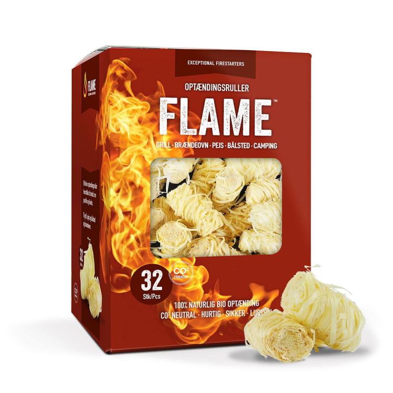 Flame Optændingsruller - 32 Stk til Ude- og Indendørs Brug