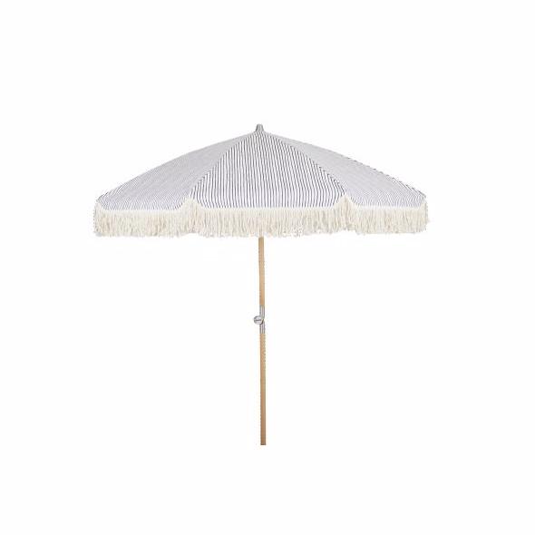 Gatsby Strandparasol Blå Stribet Havestole   Strandstole Brafab Enggården Havemøbler