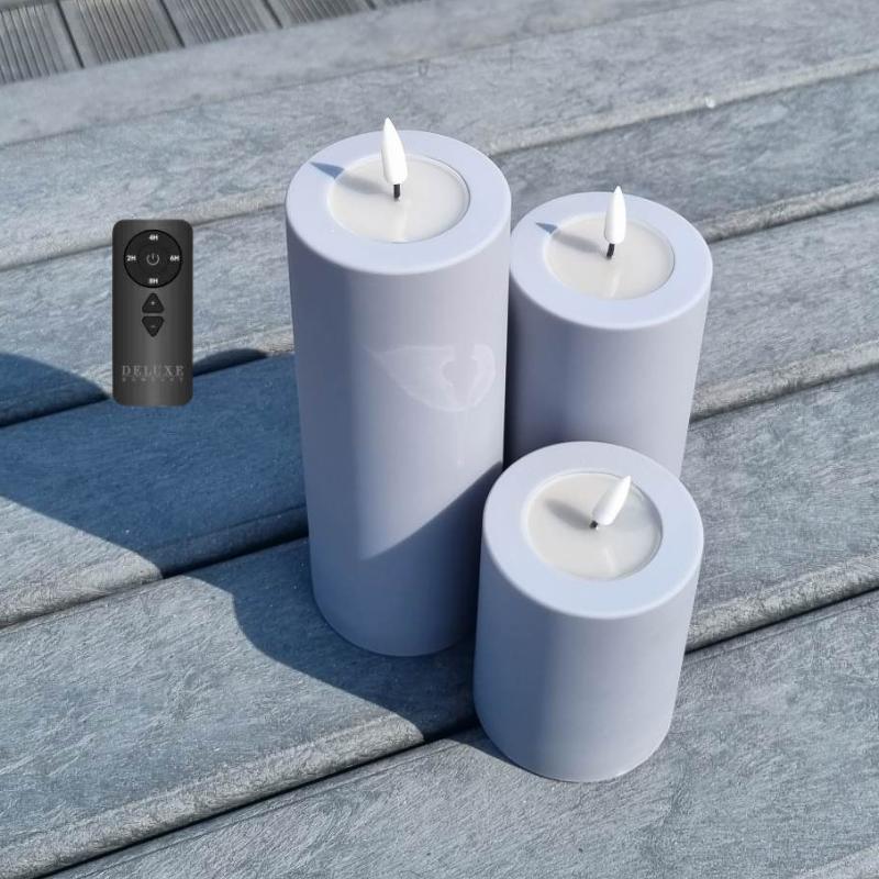 Deluxe Homeart Grå Outdoorsæt Inkl      Fjernbetjening