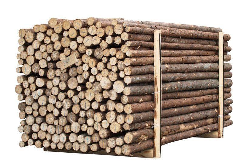 Granrafter med Bark - 220 cm Længde til Havehegn