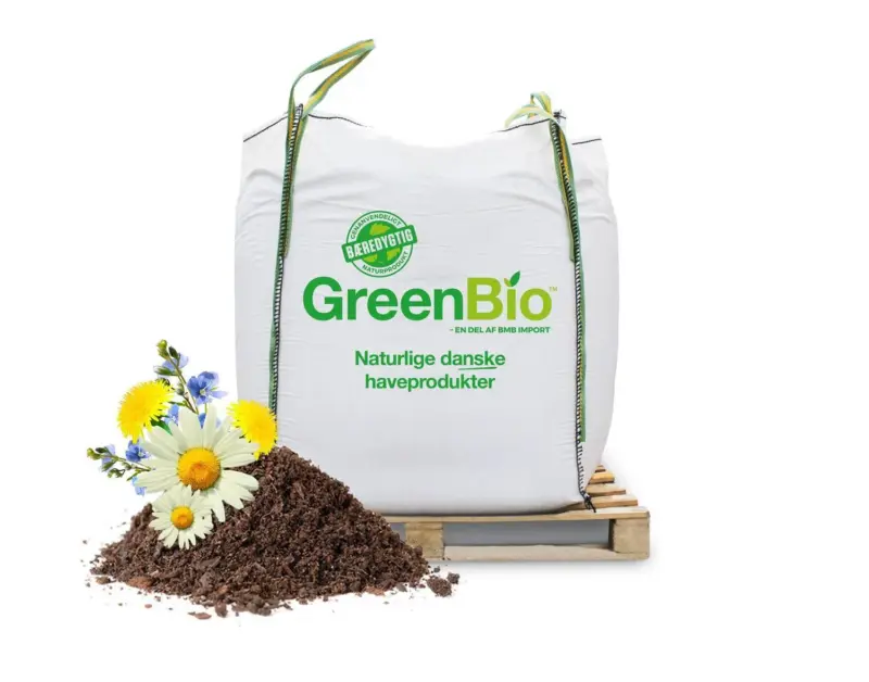 Greenbio Blomsterblandings Muld 1000l Bigbag Frit Leveret   Hele