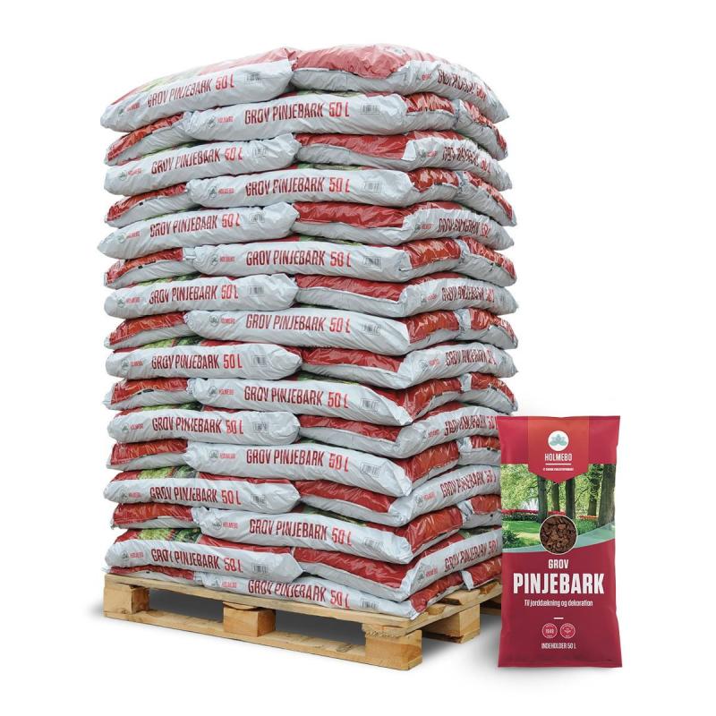 Grov Pinjebark  25-40mm 48x50 Liter Poser