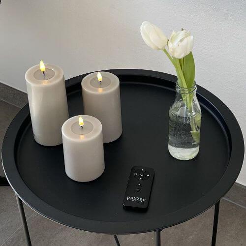 Deluxe Homeart Grå Led Lys Sæt Inkl      Fjernbetjening