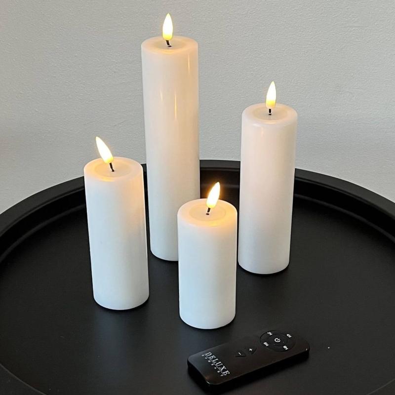 Deluxe Homeart Hvid Led Lys Sæt Inkl      Fjernbetjening