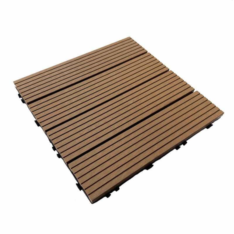 Kompositfliser 30x30 cm - Teak til din terrasse!