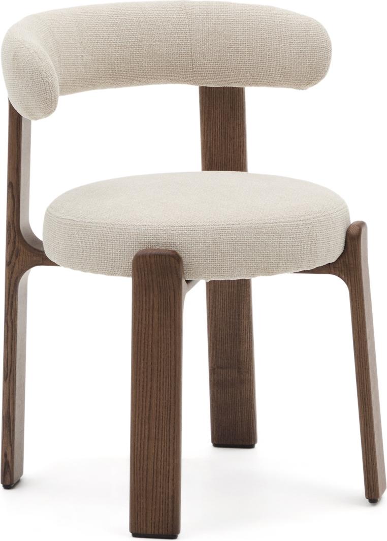 Elegant Beige Spisebordsstol Med Armlæn fra Kave Home