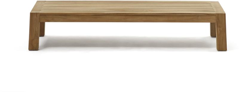Udendørs Sofabord Kave Home Forcanera   Massivt Teak Natur 153x76x32