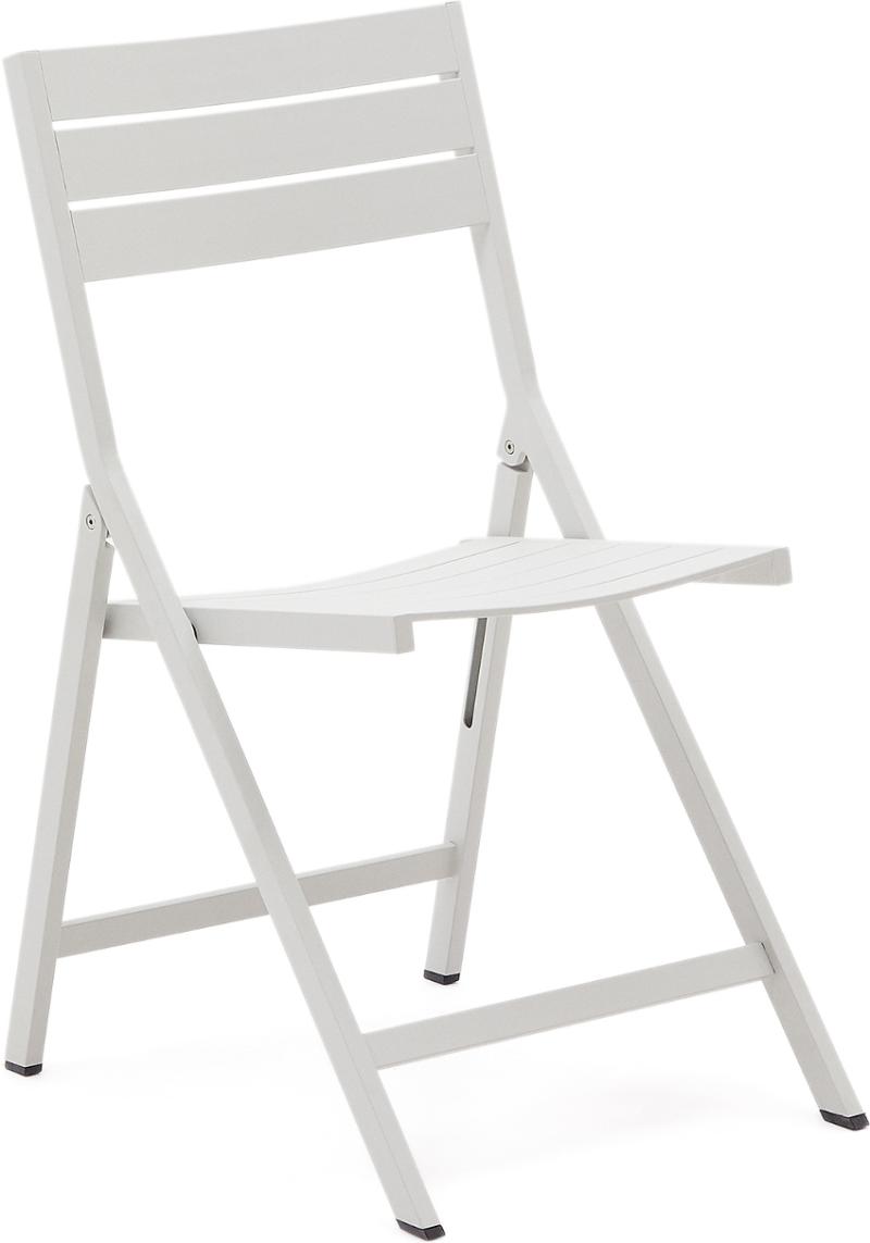 Udendørs Klapstol Kave Home Torreta Foldbar Aluminium Ecru -bestandig Moderne Industriel