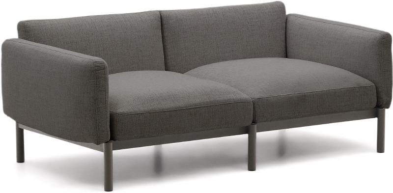 Udendørs -personers Sofa Kave Home Sorells Grafit Aluminium Modulær Loungesofa
