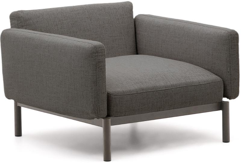 Udendørs -personers Loungesofa Kave Home Sorells Grafit Aluminium H73ã B113ã L115