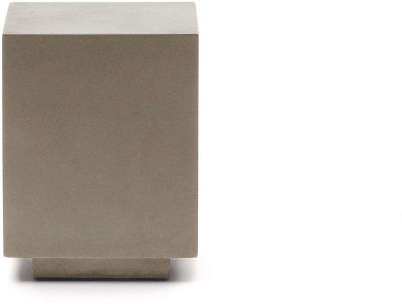 Udendørs Sidebord Kave Home Rustella Grå Fibercement ø35 H46
