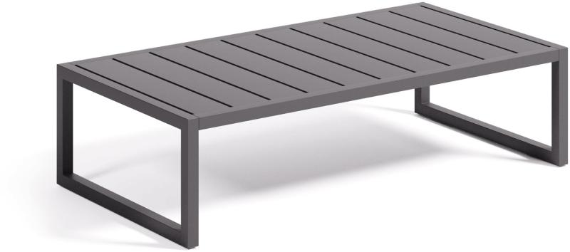 Udendørs Sofabord Kave Home Comova Sort Aluminium 114x60x30