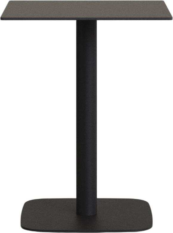 Udendørs Cafébord Kave Home Tiaret Sort Stål Højtrykslaminat 97x60x60