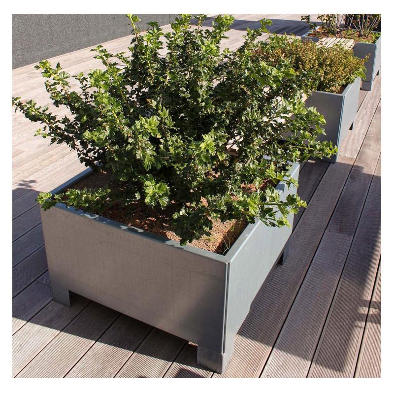 Moderne Galvaniseret Plantekasse med Ben - Tidløs Elegance