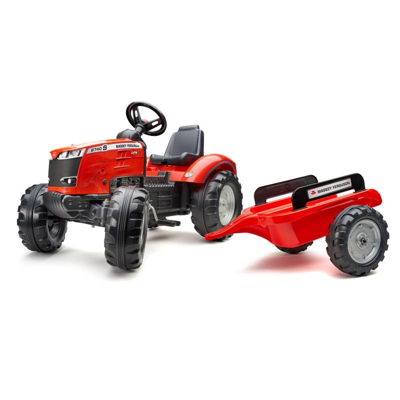 Massey Ferguson Pedaltraktor med Vogn til Børn