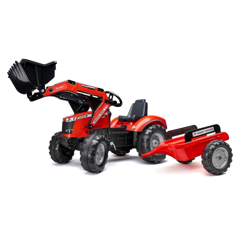 Massey Ferguson Traktor med Frontlæsser og Vogn