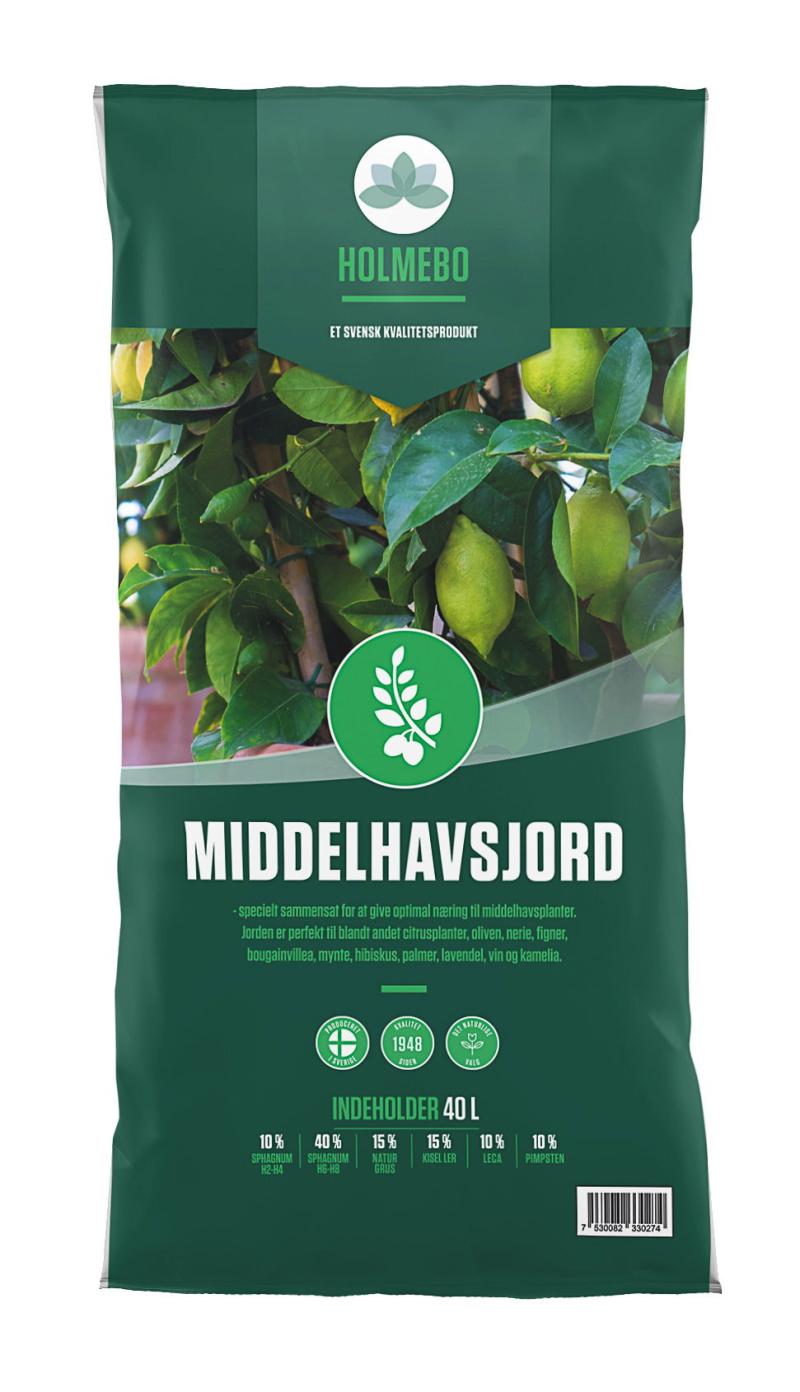 Middelhavsjord 40 Liter - Optimal til Middelhavsplanter