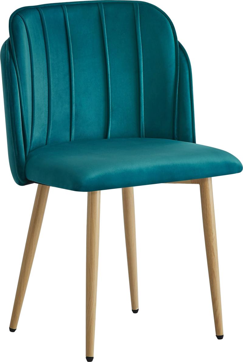Nordlys Furniture Nora Spisebordsstol i Blå Fløjl