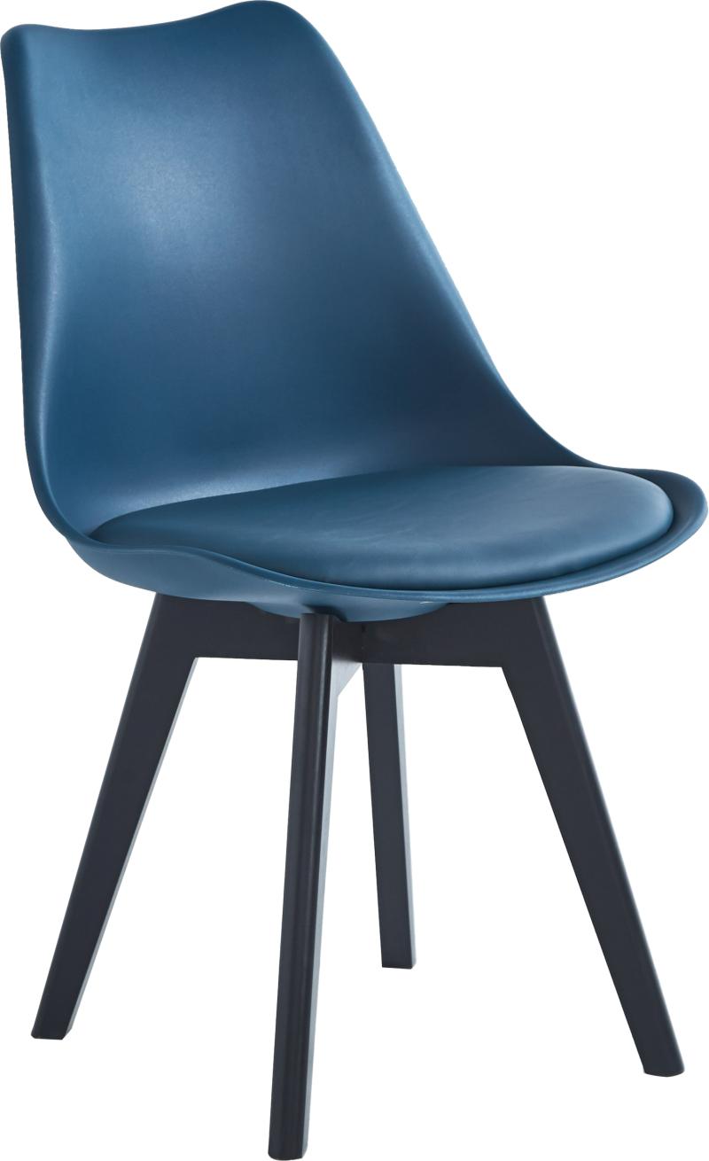 Spisebordsstol Nordlys Furniture Esbjerg Med Ergonomisk Blå Polypropylen-sæde   Fsc Bøgetræsben   Til 120