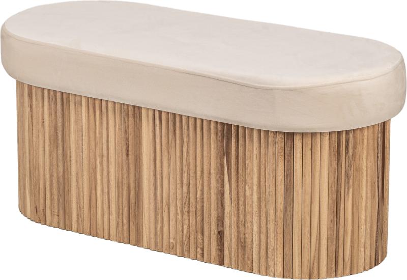 Entrébænk Baotsu i Beige Fløjl - Skandinavisk Design