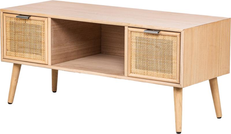 TV-bord Akita i varm brun rattan fra Nordlys Furniture
