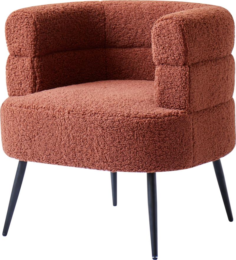 Loungestol Korgen i Rød Bouclé fra Nordlys Furniture