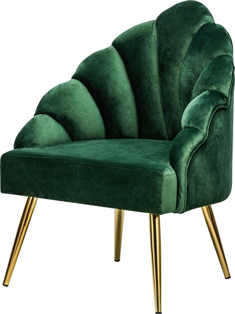 Loungestol Nordlys Furniture Bolge Oeko-tex Fløjl Dybgrøn H89ã B63ã D60 Ergonomisk Buet Ryglæn