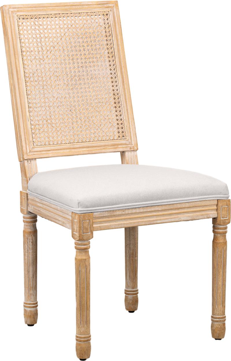Spisebordsstol Nordlys Furniture Cambridge Lysegrå Fletryg Fsc Gummitræ Oeko-tex Polstring
