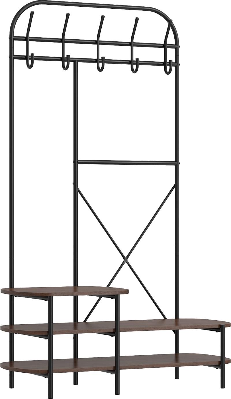Opbevaringsreol Nordlys Furniture Lester Metal   Træ Hyldereol Natur H165xb100xd40