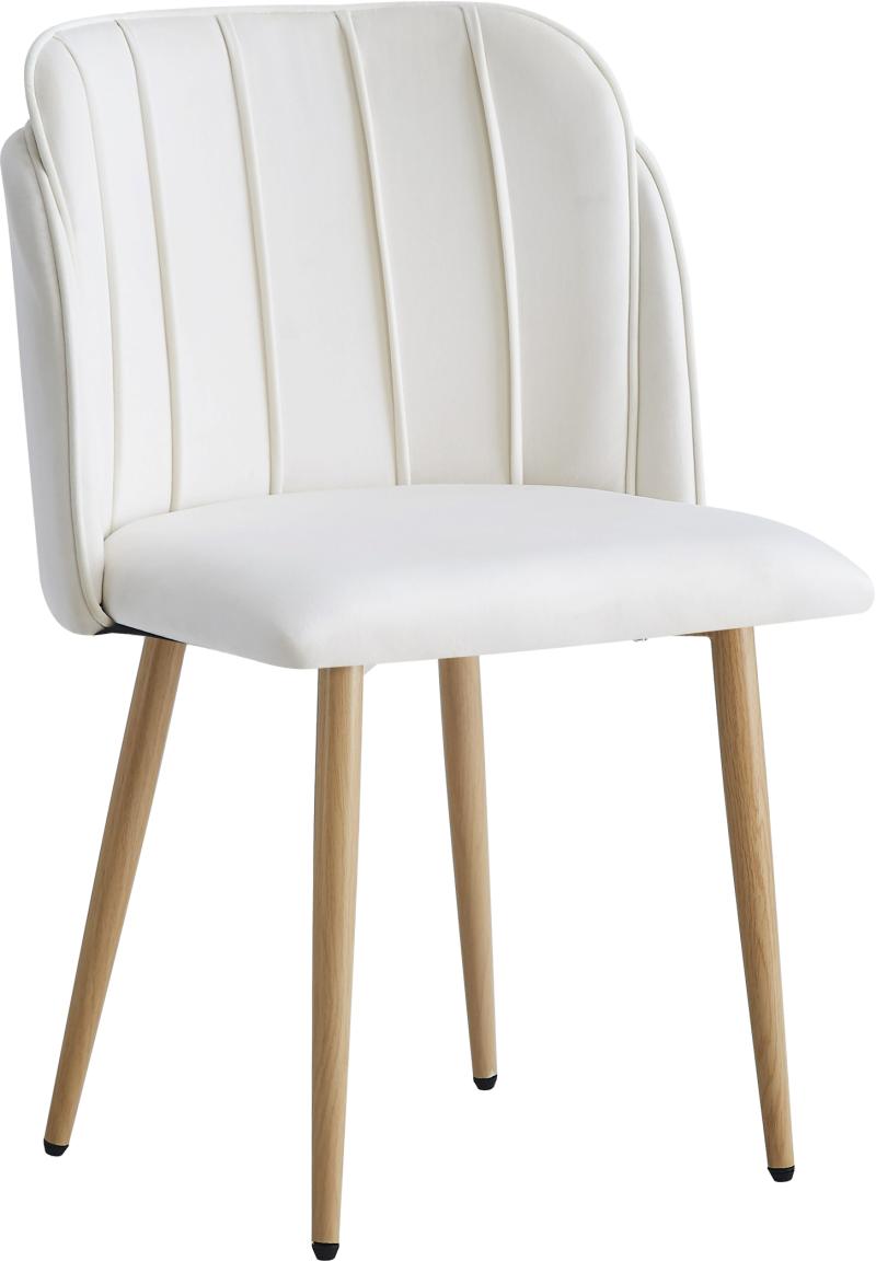 Nora Spisebordsstol i Beige Velour fra Nordlys Furniture