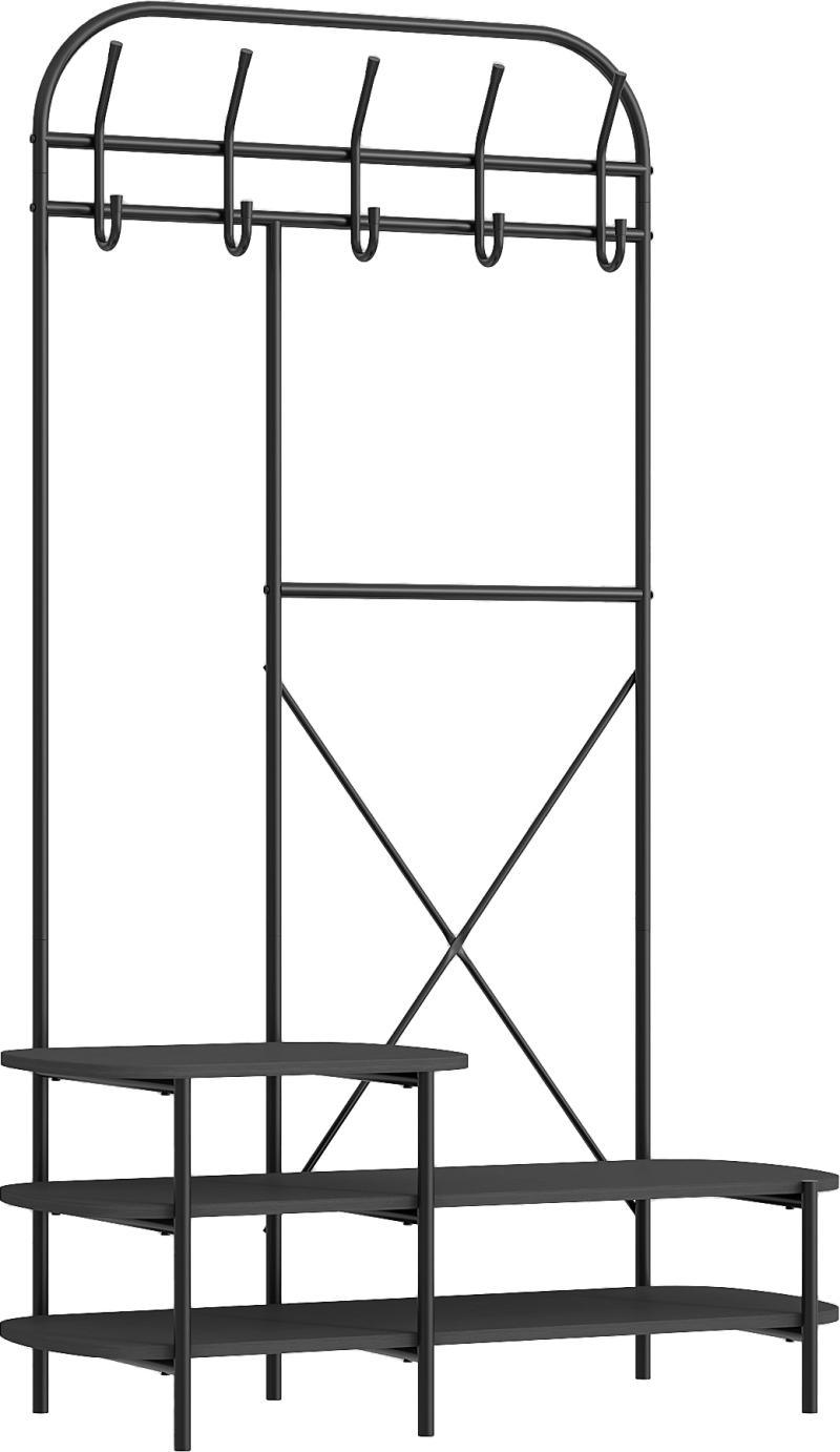 Opbevaringsreol Nordlys Furniture Lester Sort Metal H165ã B100ã D40
