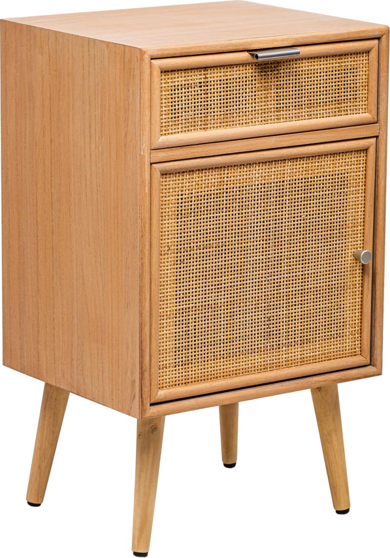 Sengebord Nara i Naturbøgetræ med Rattan-front