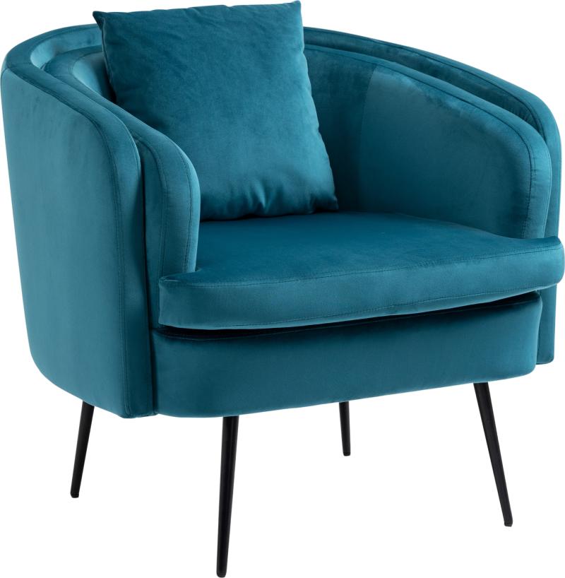 Loungestol Nordlys Furniture Duke Blå Fløjl H76ã B81ã D76