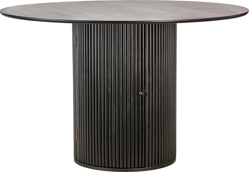 Rundt spisebord i sort fyrretræ fra Nordlys Furniture