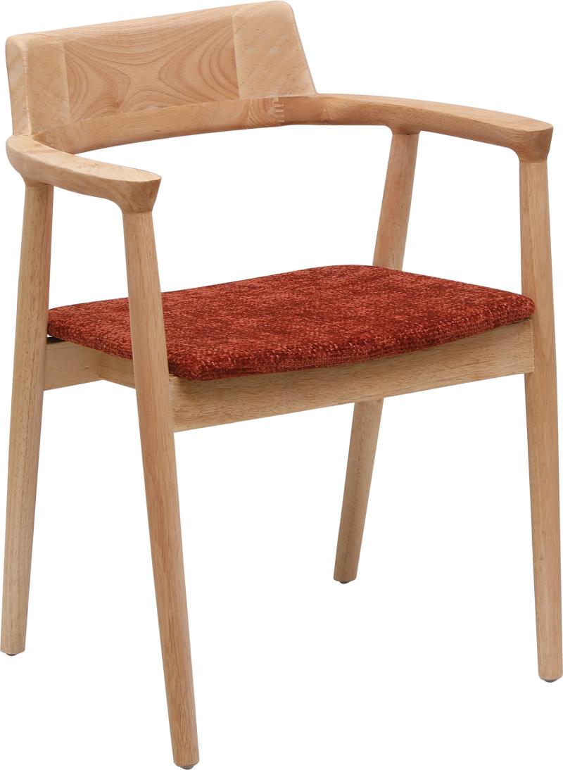 Ergonomisk spisebordsstol i rød bouclé fra Nordlys Furniture