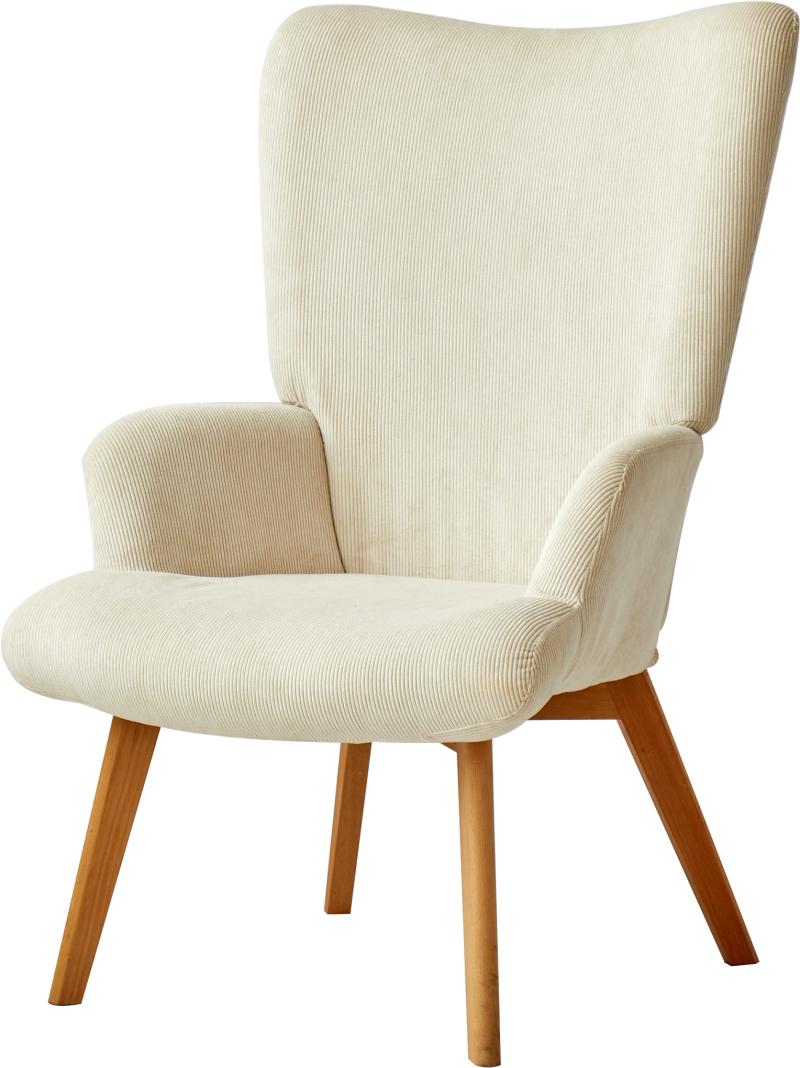 Loungestol Malmo i Beige Fløjl fra Nordlys Furniture