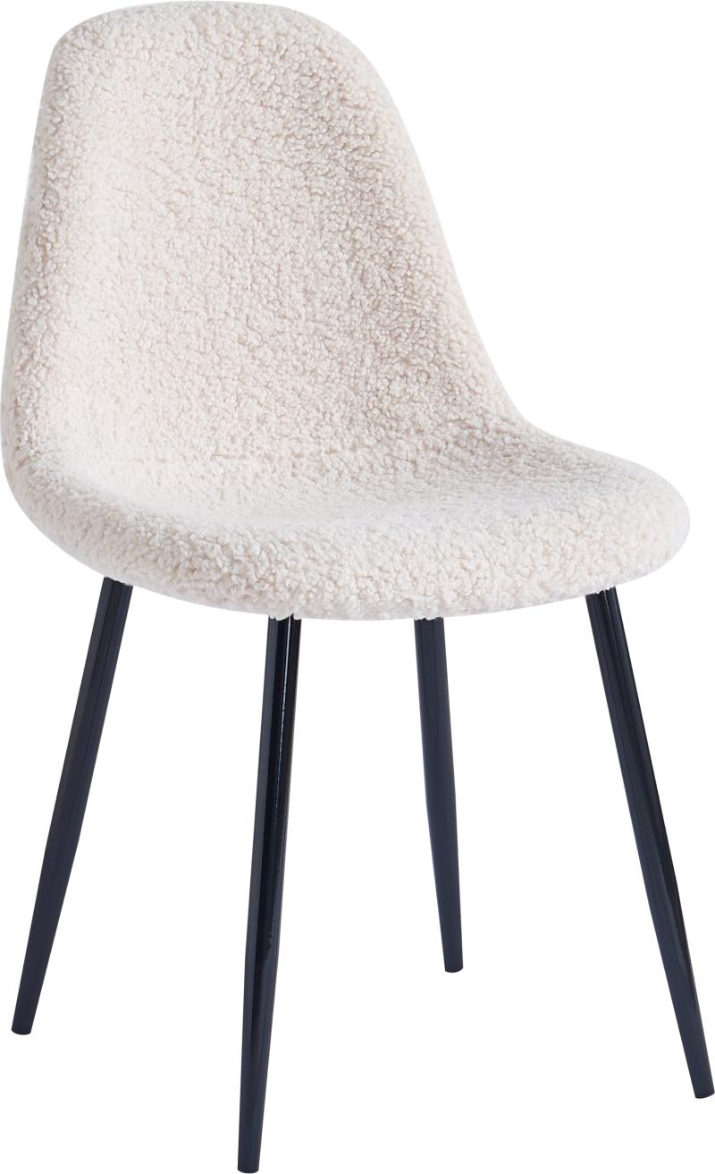 Spisebordsstol i Offwhite Bouclé med Skumpolstring