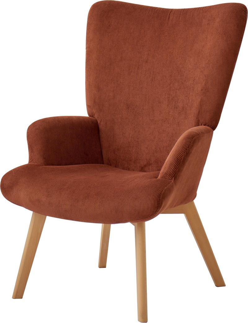 Loungestol Malmo i Rød Fløjl fra Nordlys Furniture