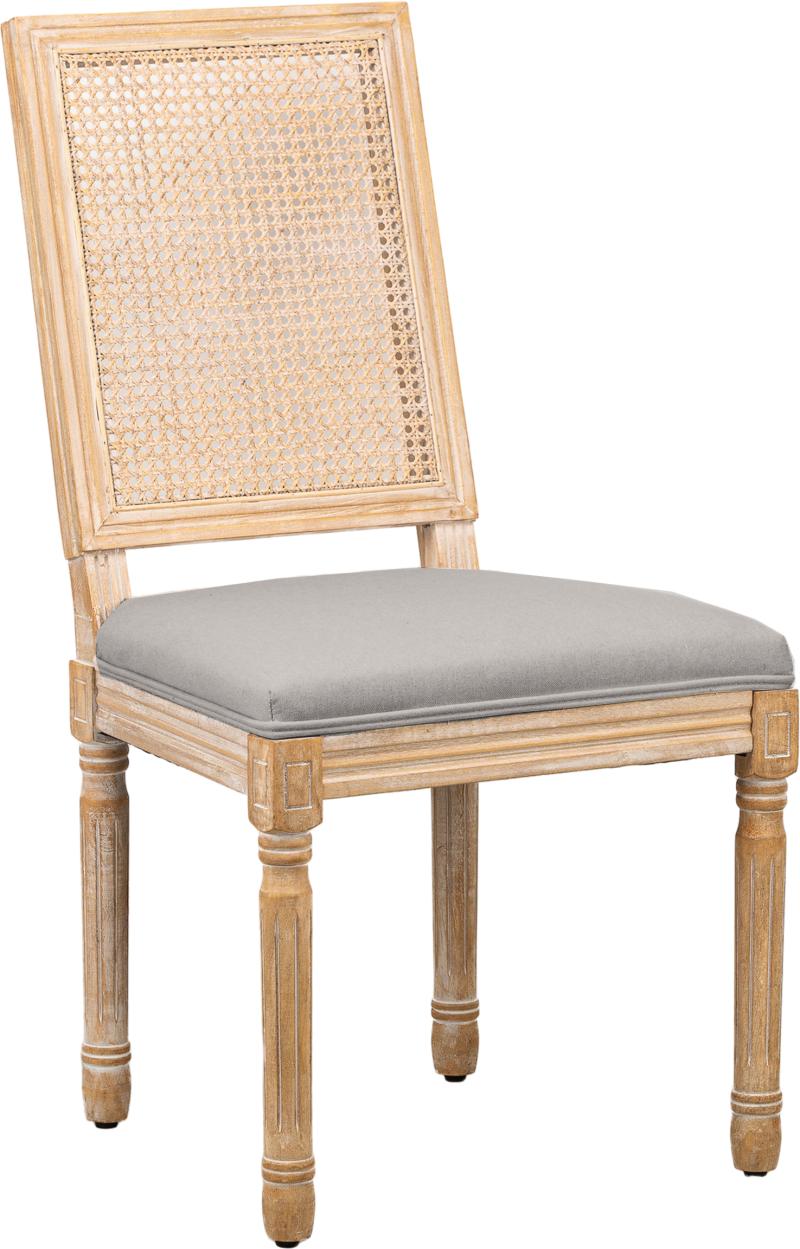 Spisebordsstol Cambridge i Grå med Cane-ryg - Nordlys Furniture