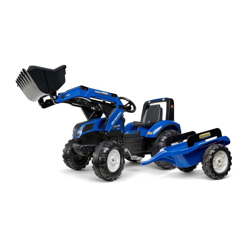 New Holland Pedaltraktor med Frontlæsser og Vogn