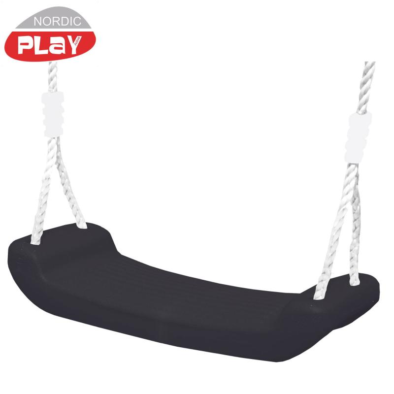 Nordic Play Sort Gyngesæde Inkl  Reb
