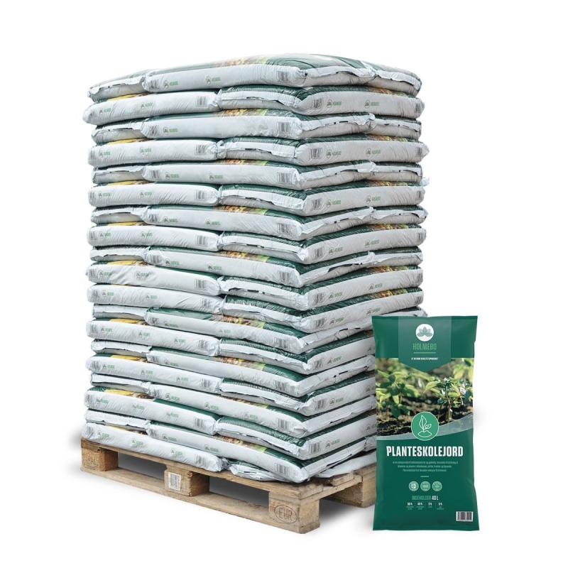 Planteskolejord 60 poser - 40 liter til dine blomster!