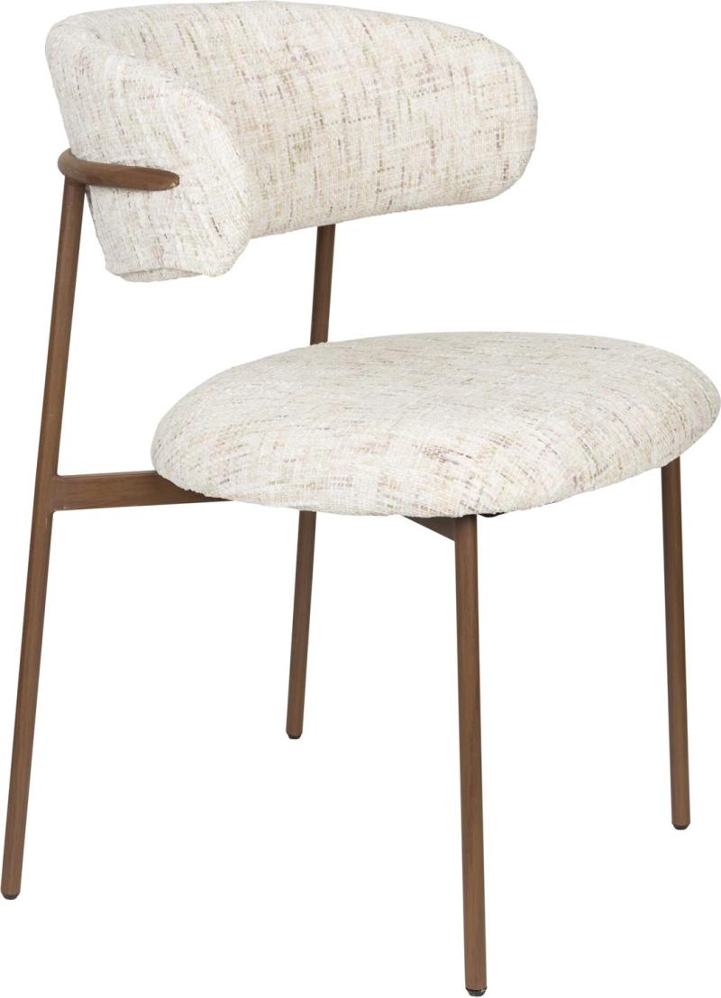 Spisebordsstol Claes fra Studio White - Elegant Perlemorstof