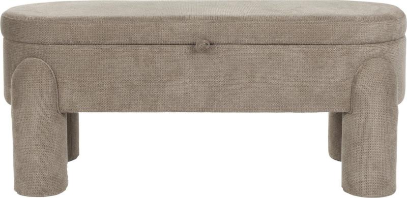 Spisebordsbænk Studio White Orly  Stengrå Polyester Med Polyurethan-polstring