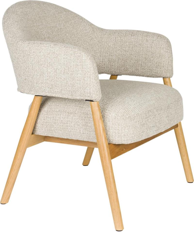 Loungestol Studio White Indy i Lysgrå - Moderne Design