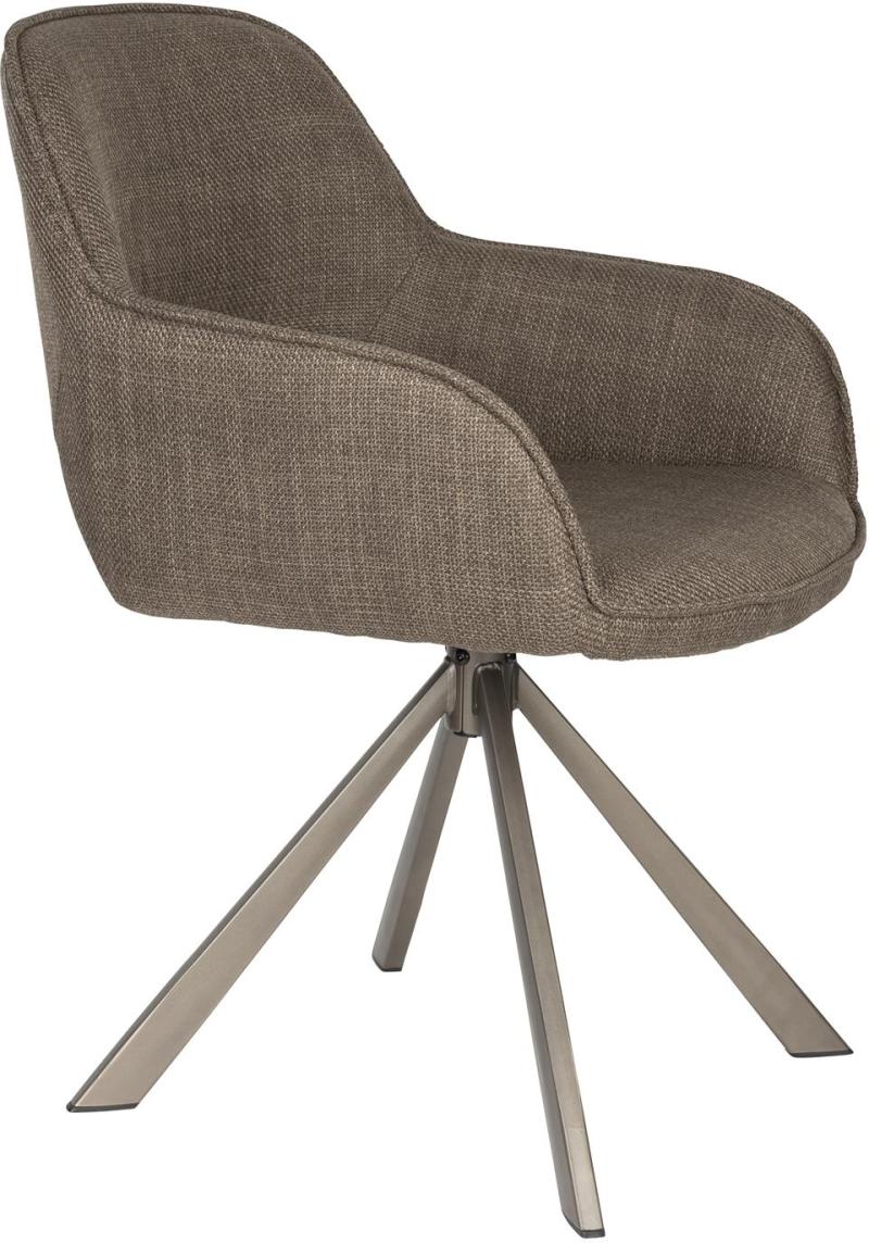 Elegant Drejelig Spisebordsstol i Mudderbrun fra Studio White