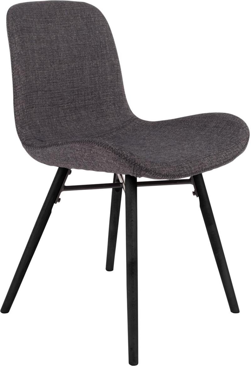 Spisebordsstol Studio White Lester Askegrå Stof Med Bøgetræstel Polstret H80     B50   L55