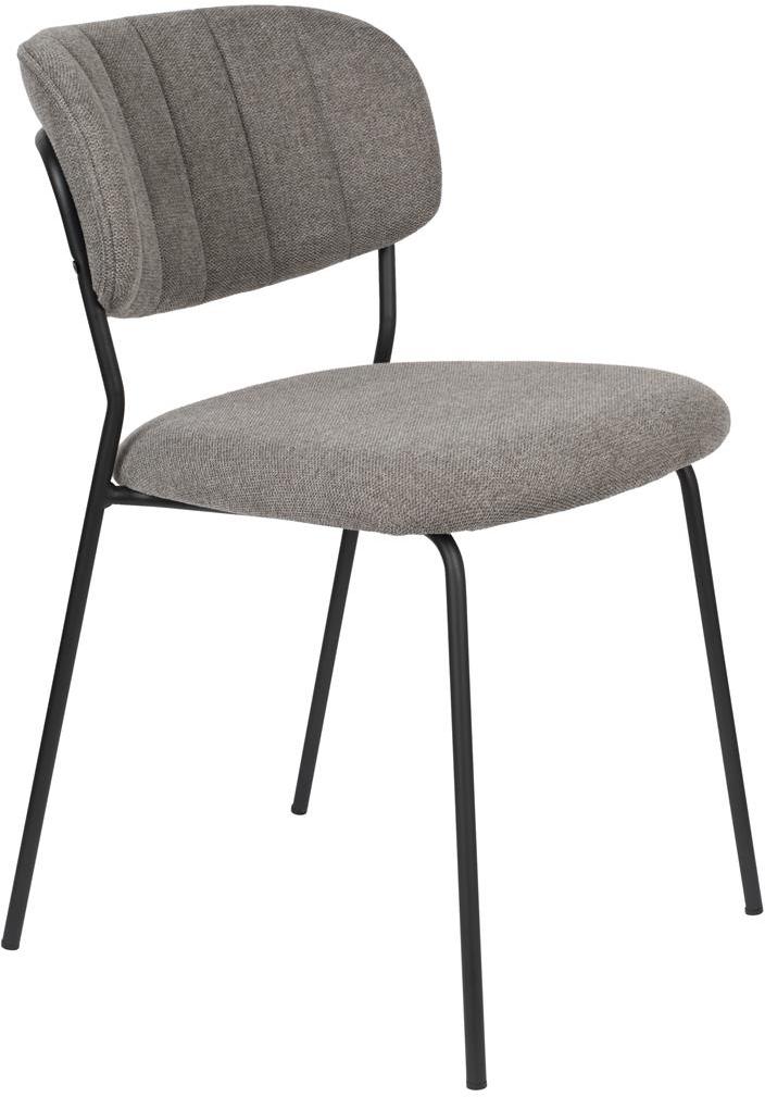 Spisebordsstol Jolien fra Studio White - Grå Polstret Stil