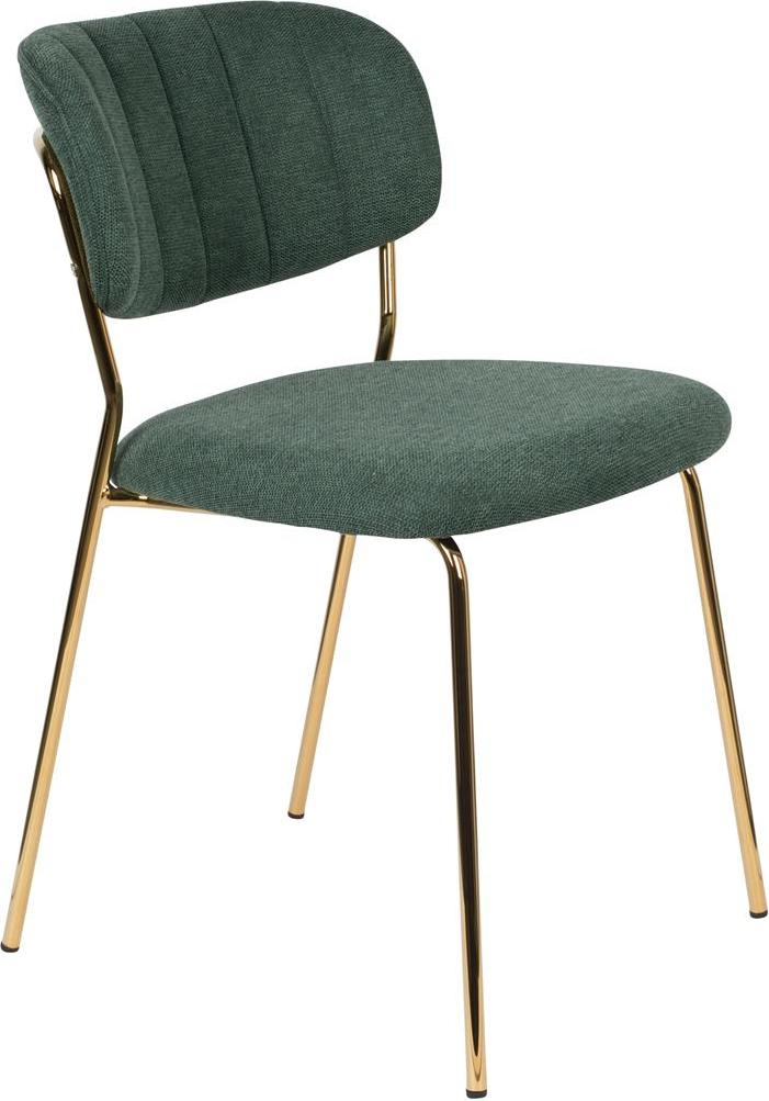 Spisebordsstol Studio White Jolien   Blygrå Polstret Stof Med Stålstel H80xb48xl55