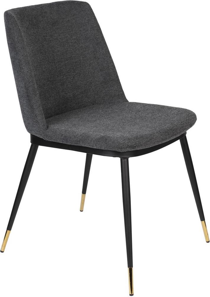 Elegant spisebordsstol i askegrå stof fra Studio White